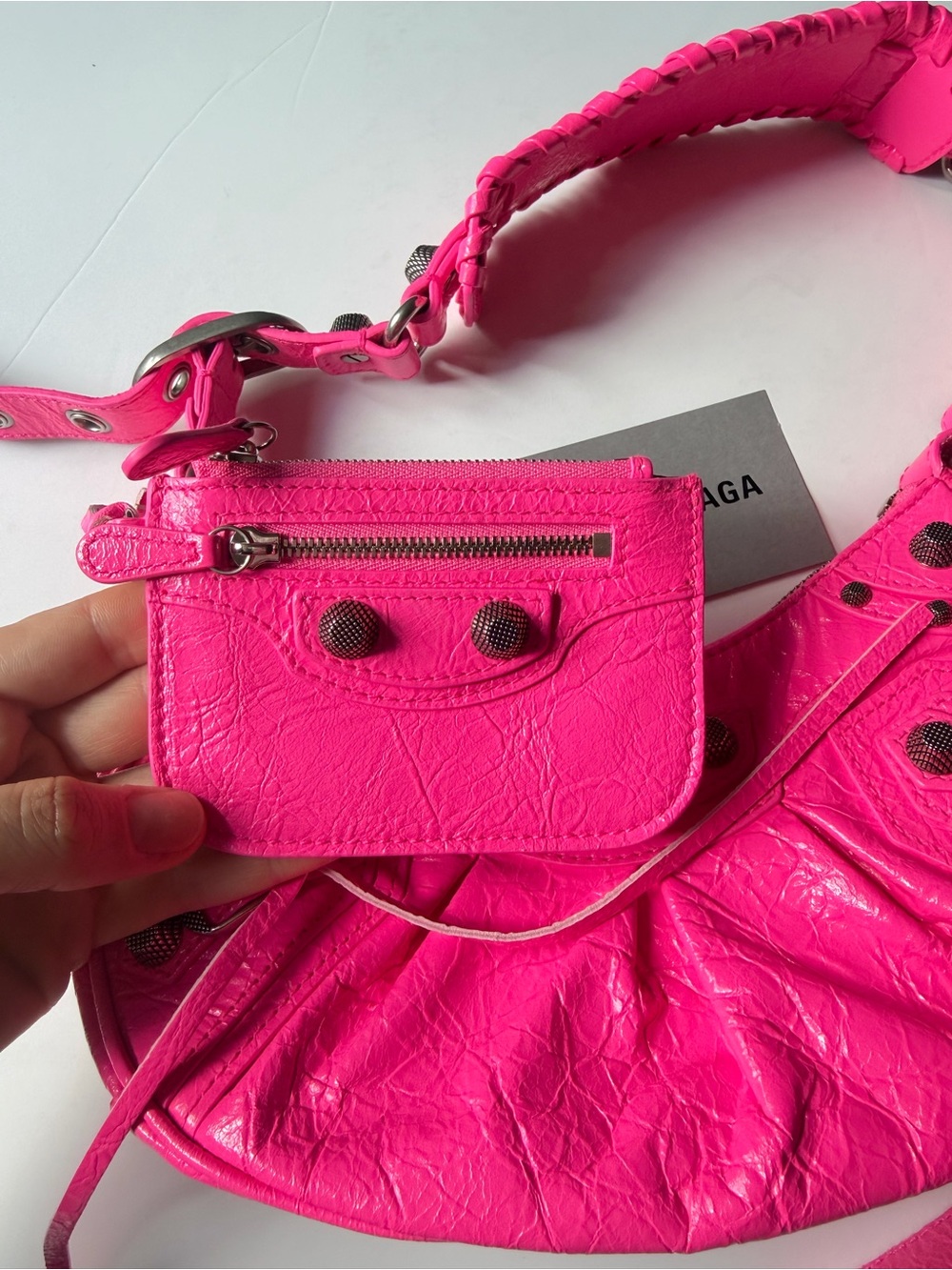 Balenciaga Cagole XS Shoulder Bag Hit Pink - Picture 4 of 11